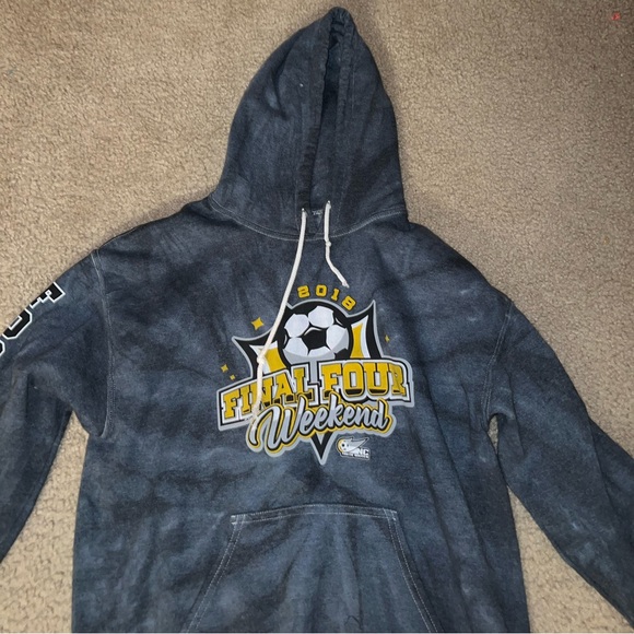Gildan Gray & Yellow Final Four Weekend Hoodie size M - Picture 4 of 6